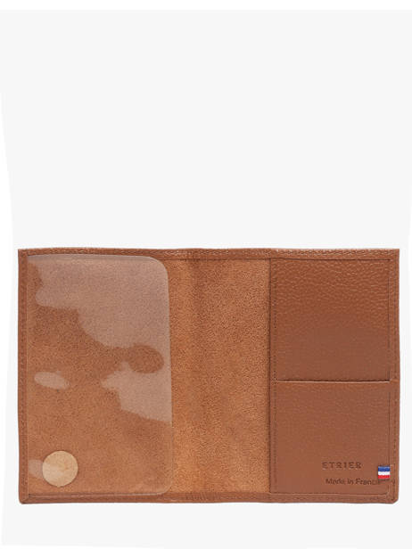 Ã‰tui Passeport Madras Cuir Etrier Marron madras EMAD025 vue secondaire 1