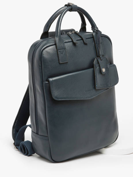 Sac Ã  Dos Business Flandres 1 Compartiment Cuir Etrier Bleu flandres EFLA8271 vue secondaire 2