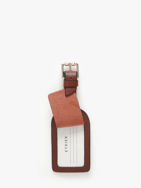 Luggage Tag Tradition Cuir Etrier Brown tradition ETRA901M other view 1