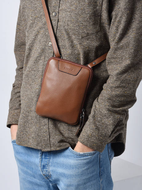 Sac BandouliÃ¨re Flandres Cuir Etrier Marron flandres EFLA728S vue secondaire 1